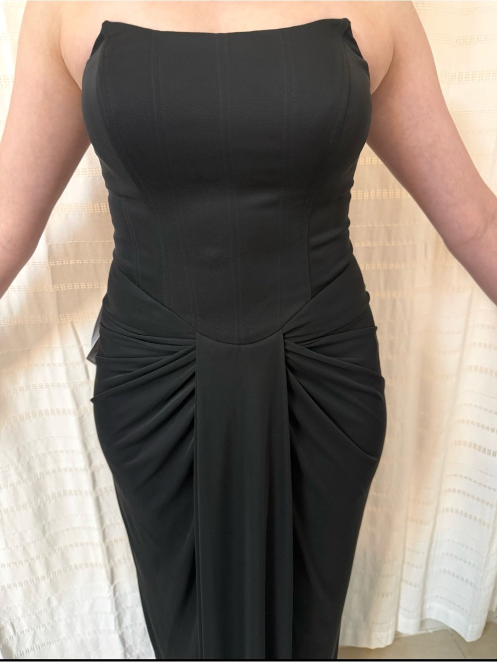 Azazie Strapless Black Formal Gown - Picture 6 of 6